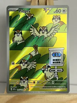 Pidgey 207/197 Illustration Rare Obsidian Flames Pokemon Holo Near Mint - Image 1