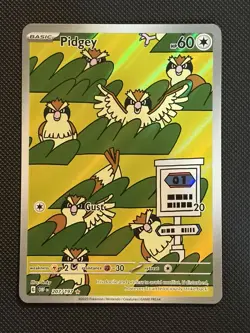 Pokemon TCG Obsidian Flames 207/197 Pidgey Illustration Rare - NM - Image 1