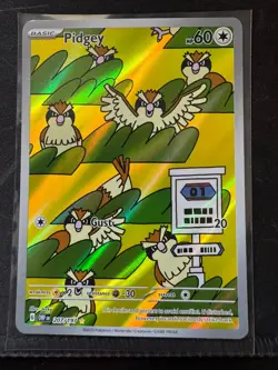 Pokemon Card - Pidgey Obsidian Flames 207/197 Illustration Rare #2 - Image 1