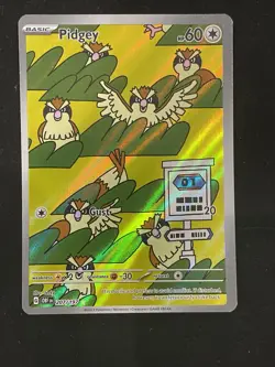 Pokemon TCG Pidgey Sv03: Obsidian Flames 207/197 Holo Illustration Rare - Image 2