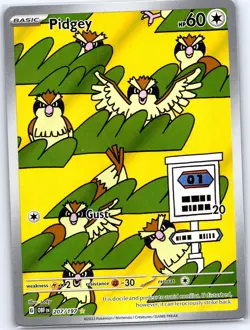 Pidgey 207/197 Illustration Rare Obsidian Flames Pokemon Near Mint - Image 1
