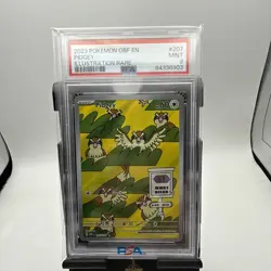 Pokemon TCG SV Obsidian Flames Pidgey 207/197 Illustration Rare Holo PSA 9 - Image 1