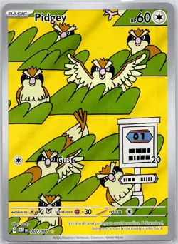 Pidgey 207/197 Illustration Rare Obsidian Flames Pokemon Near Mint - Image 1