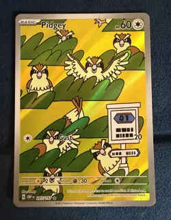 Pokemon TCG Pidgey 207/197 SV03: Obsidian Flames Holo Illustration Rare - Image 1