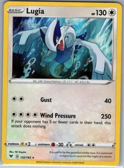 Lugia 132/185 Holo SWSH04: Vivid Voltage - Pokemon Card - NM - Image 1