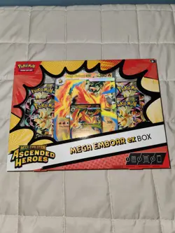 Pokemon TCG: Mega Evolution-Ascended Heroes Mega Emboar EX Box SEALED - Image 1