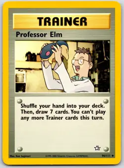 POKEMON NEO GENESIS PROFESSOR ELM 96/111 UNCOMMON UNLIMITED NM - Image 1