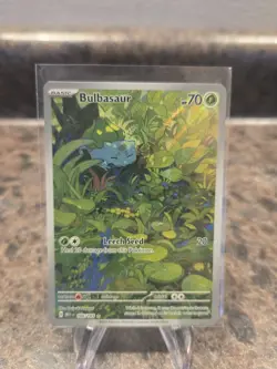 Pokemon Bulbasaur 166/165 SV Scarlet & Violet 151 Illustration Rare Holo ENG - Image 1