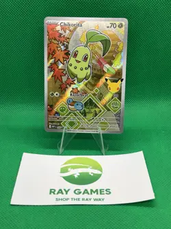 Pokemon TCG Chikorita 046 ME: Mega Evolution Promo First Partner Series 2 NM - Image 1