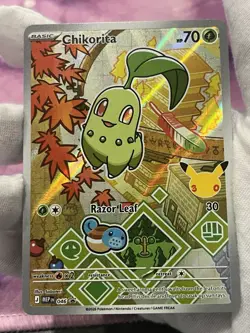 Pokemon TCG Chikorita 046 ME: Mega Evolution Promo First Partner Series 2 NM - Image 3