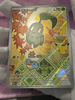 Pokemon TCG Chikorita 046 ME: Mega Evolution Promo First Partner Series 2 NM - Image 4