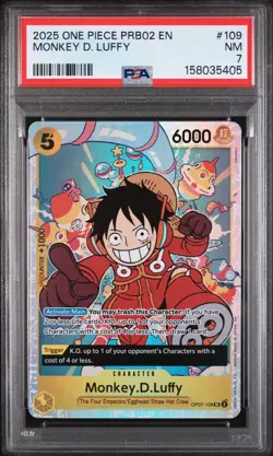 MONKEY D. LUFFY 500 YEARS IN THE FUTURE 2025 PRB02 THE BEST VOL.2 OP07-109 PSA 7 - Image 1