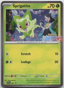 Sprigatito 191 Holo Promo Scarlet & Violet Promo Pokemon NM/M - Image 1