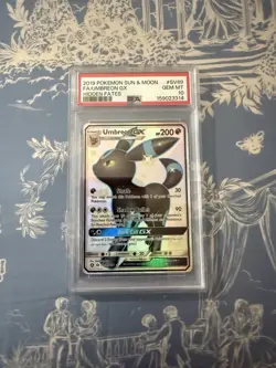 Umbreon GX SV69/SV94 PSA 10 Graded Hidden Fates Shiny Vault Full Art Holo 2019 - Image 1