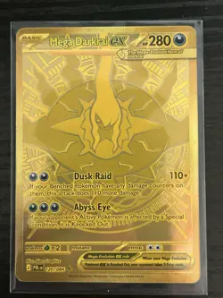 Pokemon TCG Gold Mega Darkrai ex #120/086 Pitch Black Hyper Rare NM English - Image 2