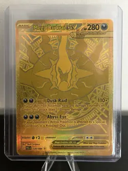Pokemon TCG Gold Mega Darkrai ex #120/086 Pitch Black Hyper Rare NM English - Image 4