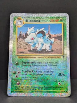 Nidorina 55/110 Legendary Collection Reverse Holo Rare Pokemon TCG fireworks MP - Image 3
