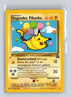 Pokemon TCG-Flying Pikachu Black Star Promo 25 World Collection NM (GERMAN) - Image 1