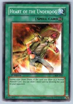 Heart of the Underdog IOC-032 Invasion of Chaos 1st Edition Yu-Gi-Oh LP - Image 1