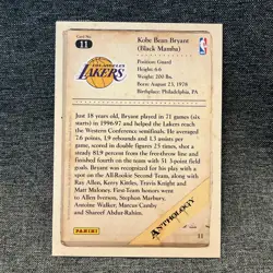 2012-13 Panini Kobe Anthology Kobe Bryant Black Mamba #11 Los Angeles Lakers - Image 4