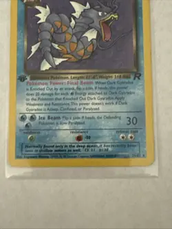 Pokemon Dark Gyarados 25/82 1st Edition Non-Holo Rare Team Rocket WOTC Vintage - Image 3