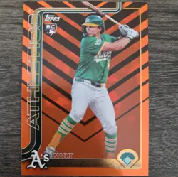 2025 Topps Update Series - Nick Kurtz #US201 Holiday Orange & Black Foil (RC) - Image 1