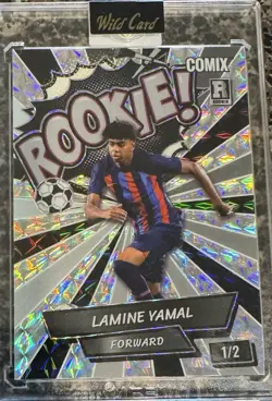 2024 Wild Card Comix Lamine Yamal RC 1/2 Kaleidoscope Platinum Black Rookie - Image 1