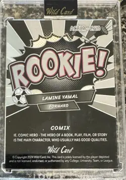 2024 Wild Card Comix Lamine Yamal RC 1/2 Kaleidoscope Platinum Black Rookie - Image 2