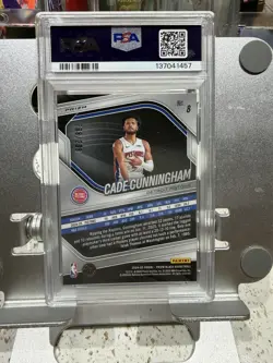 Panini 2024-25 Prizm Black Cade Cunningham #8 Detroit Pistons Red Prizm /299 - Image 2