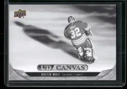 2024-25 Upper Deck Extended Series UD Canvas Black Dustin Wolf #C317 - Image 1