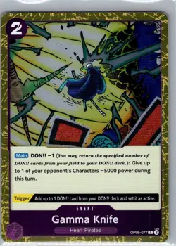 Gamma Knife (Pirate Foil) OP05-077 English PRB02 - One Piece Card - NM - Image 1
