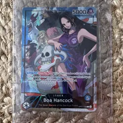 One Piece CCG Boa Hancock Leader Holo Card OP07-038 PSA Promo - Image 1