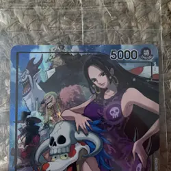 One Piece CCG Boa Hancock Leader Holo Card OP07-038 PSA Promo - Image 3