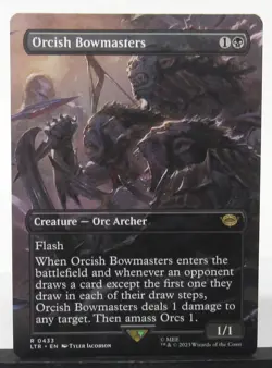 MTG Orcish Bowmasters Borderless Regular Rare LOTR Tales Of Middle Earth NM - Image 1
