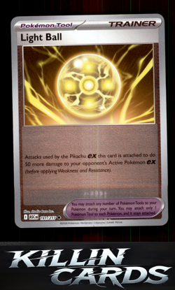 Reverse Holofoil Light Ball 191/217 Pokemon Uncommon ME: Ascended Heroes Card NM - Image 1