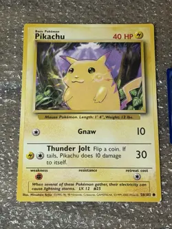 Pikachu Jumbo Promo Pl 58/102 1999-2000 Base Set Not For Play Use Pokemon MP/HP - Image 2
