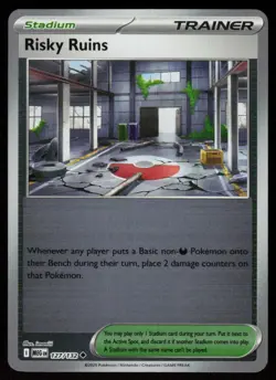 Risky Ruins 127/132 Uncommon Mega Evolution Pokemon Reverse Holo Near Mint - Image 1