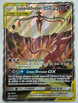 Pokemon TCG Espeon Deoxys GX Sun Moon Holo Black Star PROMO-SM240 LP - Image 4