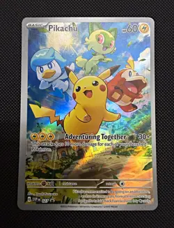 Pokemon TCG Pikachu SV Promo 027 Holo ENG 2023 Adventuring Together - Image 1