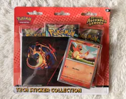 Pokemon TCG Ascended Heroes Charmander Tech Sticker Triple Blister - Image 1
