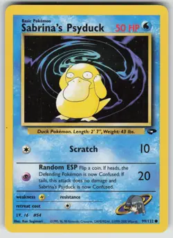 Sabrina's Psyduck 99/132 Common Gym Challenge Pokemon Unlimited Near Mint - Image 1