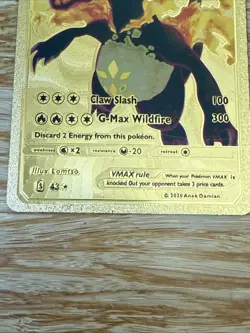 Charizard Vmax Gigantamax HP 330 Gold Rare Pokemon TCG - Image 2