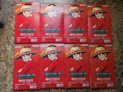 One Piece Card Game: Carrying On His Will OP-13 English Lot Of 8 - Image 1