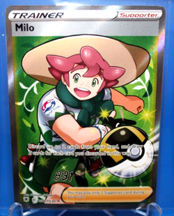 Milo 2022 *Full Art* Ultra Rare Pokemon Trainer Supporter Card No. TG27/TG30 - Image 1