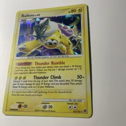 2007 Pokemon Secret Wonders: Raikou 16/132 Rare Card Cracked Ice Holo bleed- MP - Image 2
