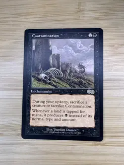 MTG Contamination Urza's Saga Regular Rare Card 123/335 NM - Image 1
