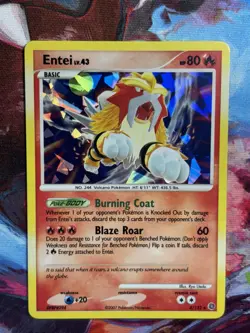 Pokemon Entei Cracked Ice Holo Card 4/132 Secret Wonders - Near Mint - Image 1