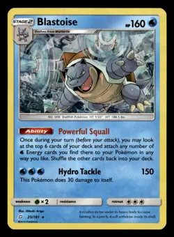 Blastoise 25/181 Cracked Ice Holo Team Up Pokemon Card - Image 1