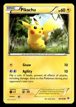 Pikachu 48/162 Common BREAKthrough Pokemon Card - Image 2