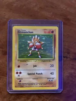 Pokemon TCG - Hitmonchan 7/102 Base Set Holo Rare WOTC 1999 - HP - Image 1